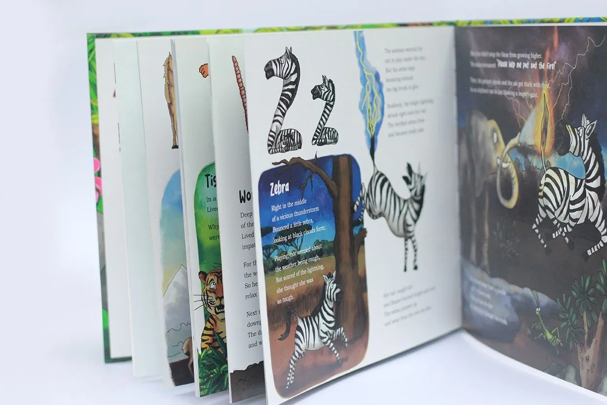 Animalphabetical Adventures Children Book Language learning tool for pre-schoolers by Kinga White – Ages 5-7 - Hardback