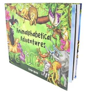 Animalphabetical Adventures Children Book Language learning tool for pre-schoolers by Kinga White – Ages 5-7 - Hardback