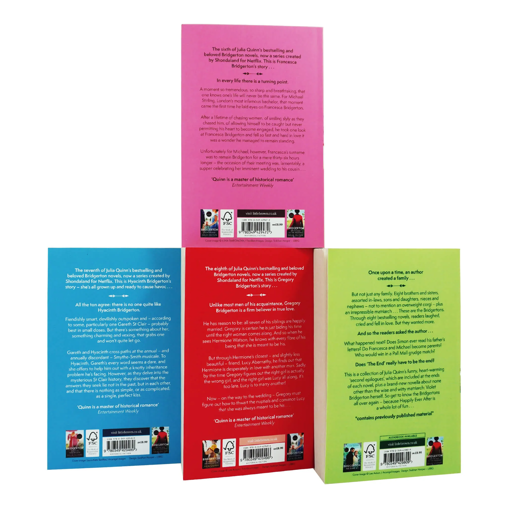 Bridgerton by Julia Quinn: Books 6-9 Collection 4 Books Set - Fiction - Paperback