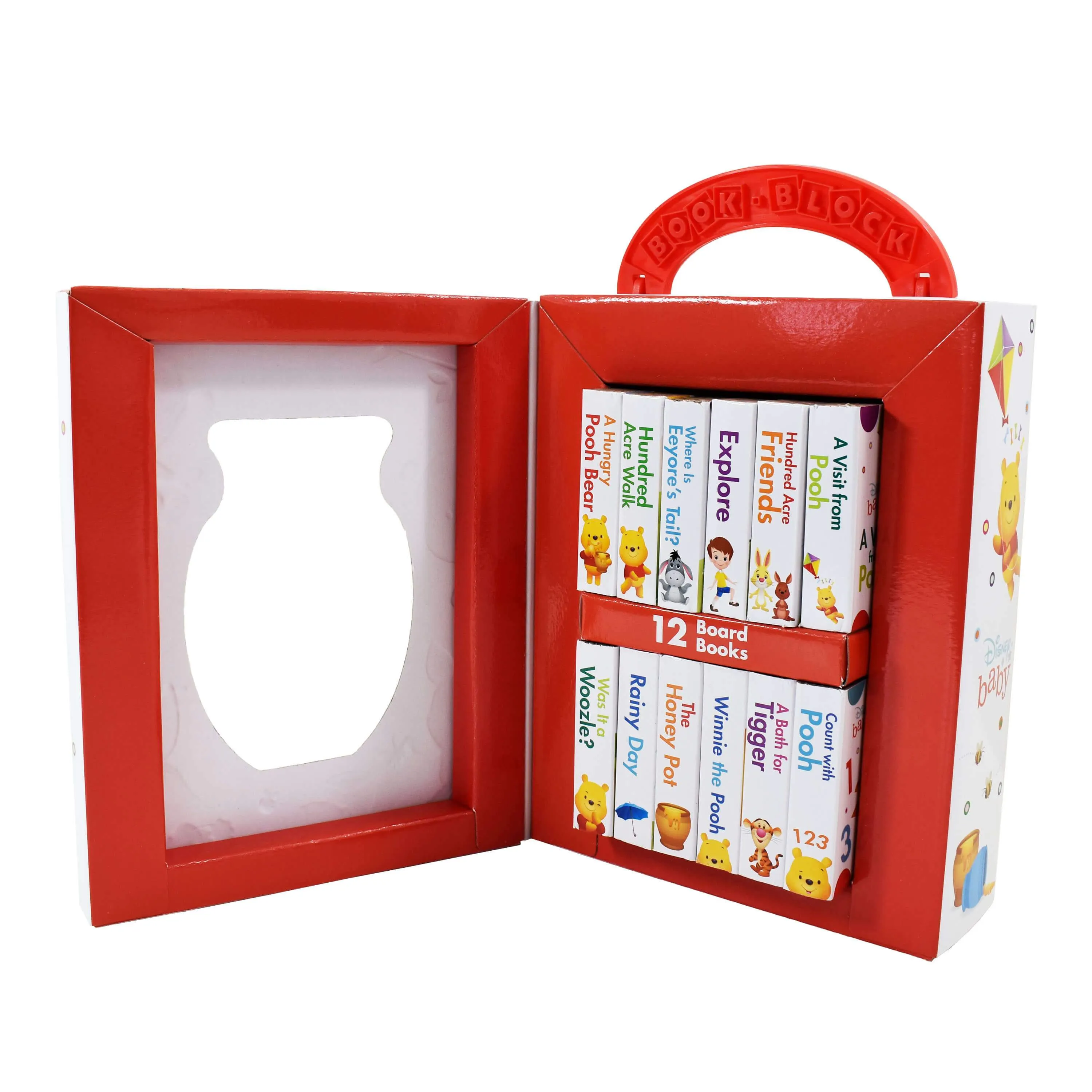Disney Baby Winnie the Pooh - My First Library Board Book Block 12 Book Set - Ages 0-5 - Board Book