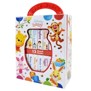 Disney Baby Winnie the Pooh - My First Library Board Book Block 12 Book Set - Ages 0-5 - Board Book