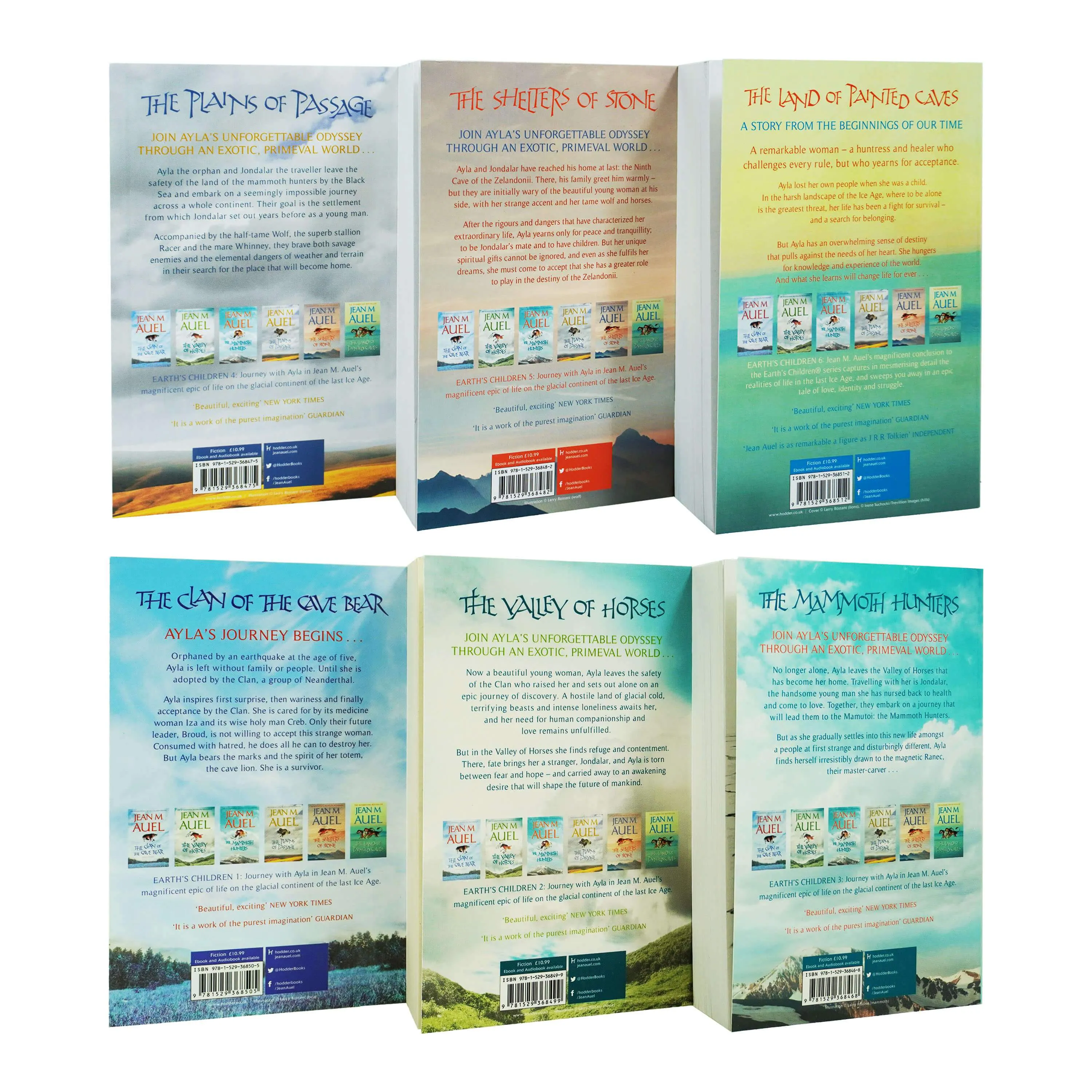 Earth's Children Series by Jean M Auel 6 Books Collection Set - Fiction - Paperback