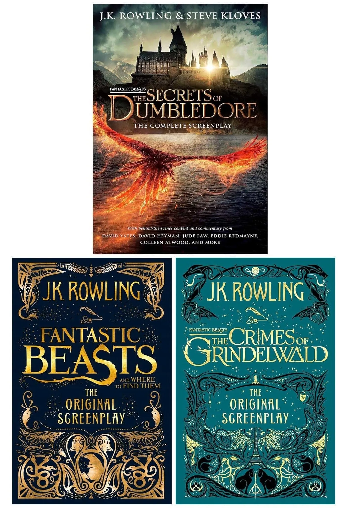 Fantastic Beasts Scripts by J.K. Rowling 3 Books Collection Set - Ages 10-15 - Hardback/Paperback