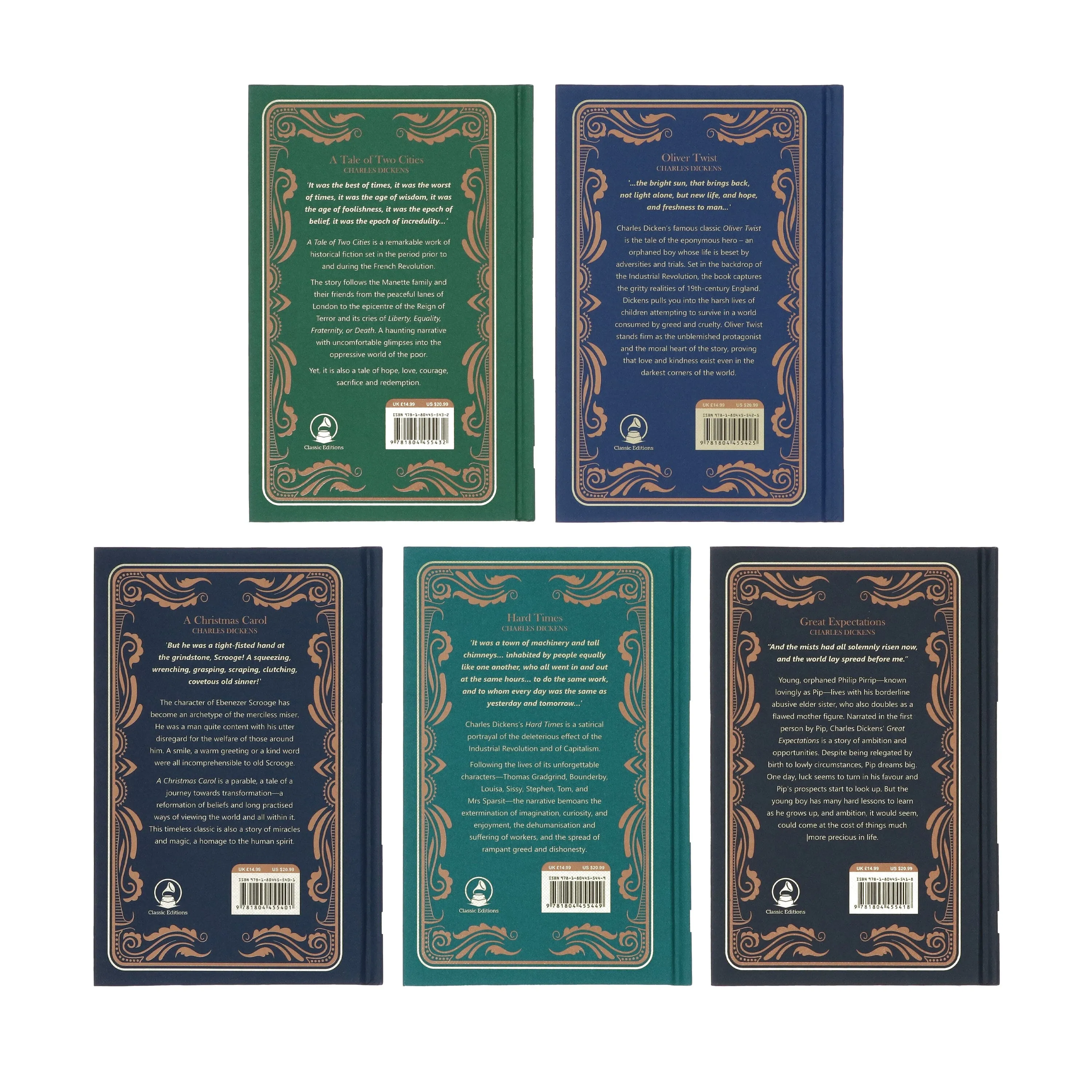Major Works of Charles Dickens 5 Books Collection Deluxe Box Set - Fiction - Hardback