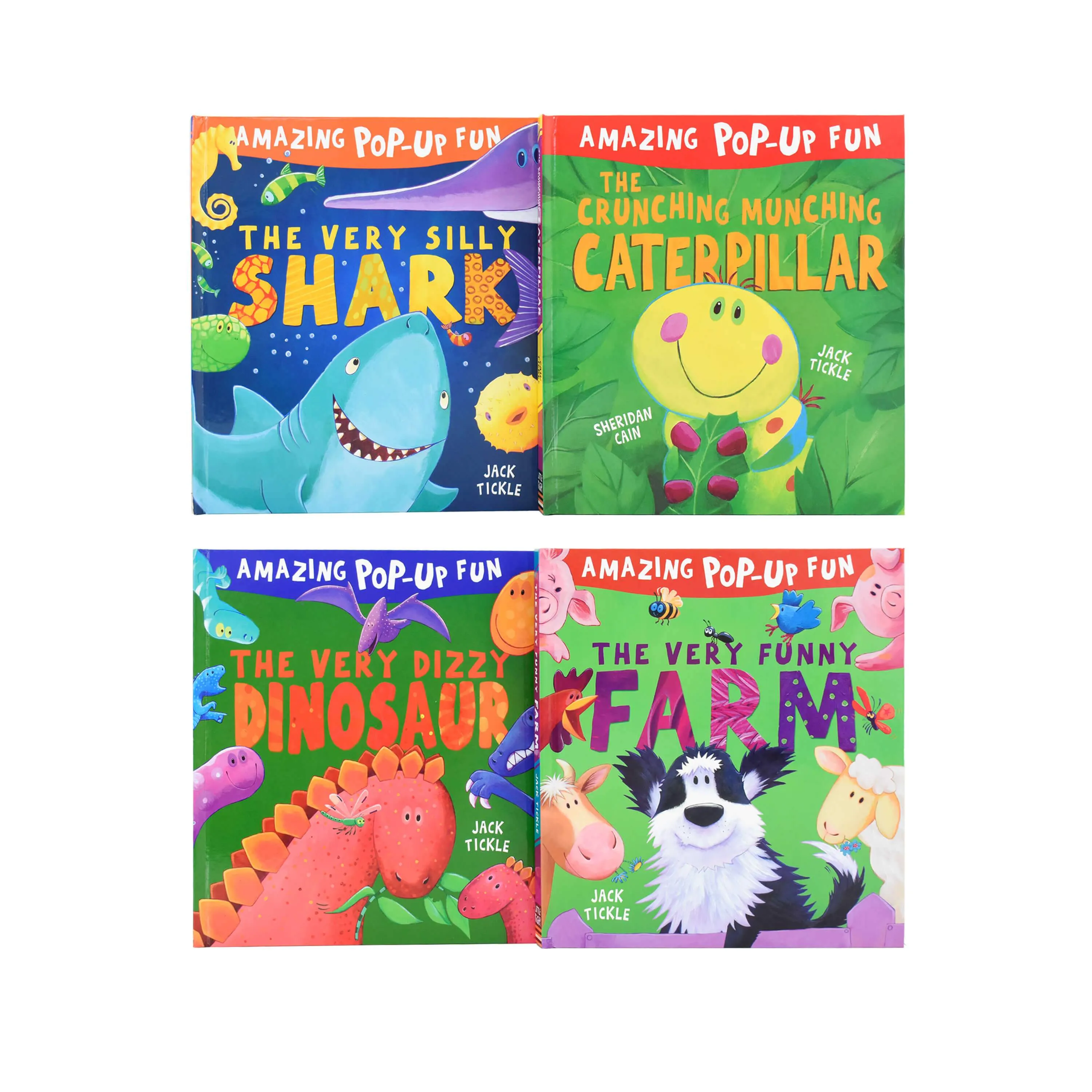 Peekaboo Amazing Pop Up Fun 4 Books by Jack Tickle - Ages 0-5 - Board Book