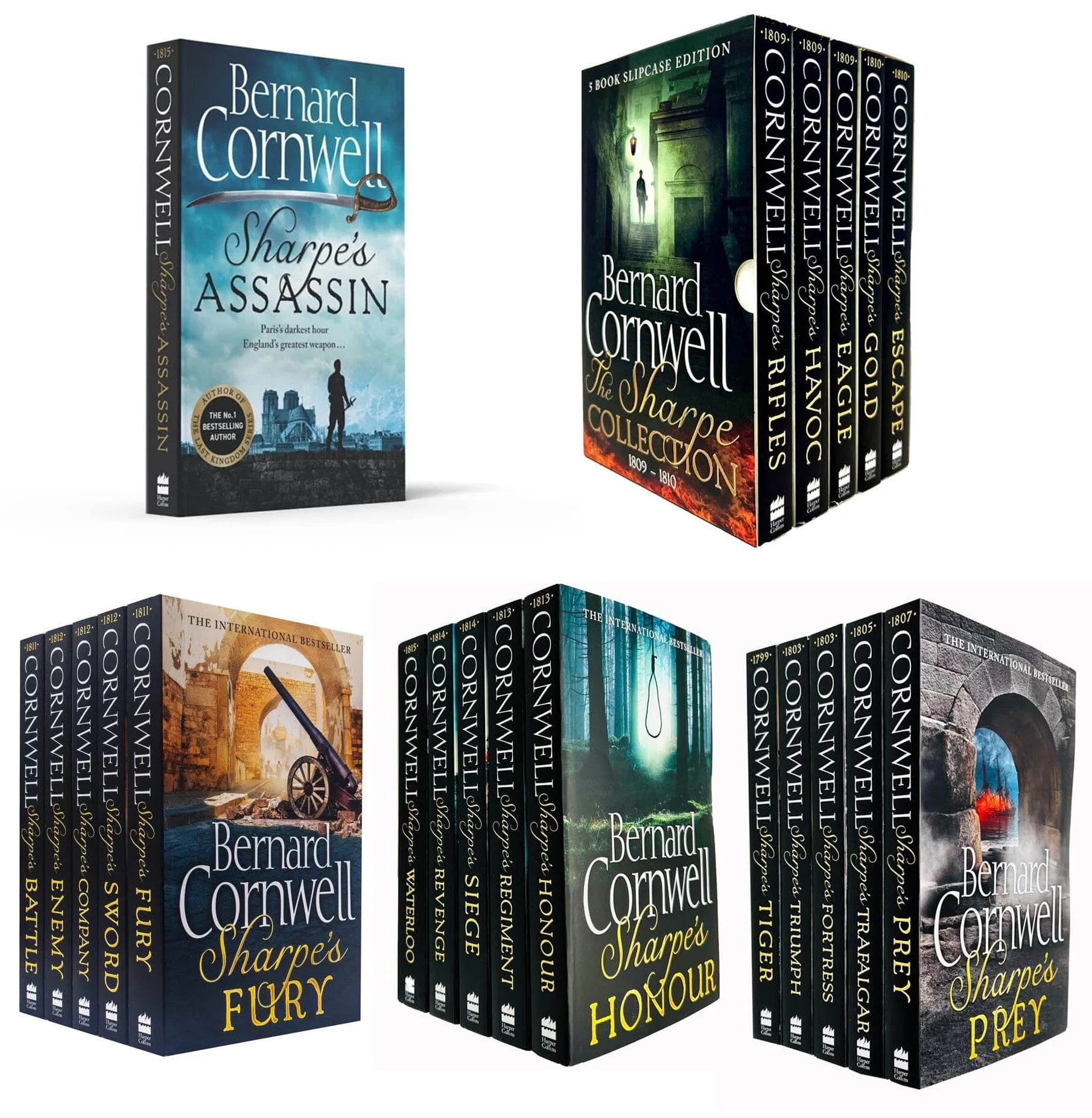 Sharpe by Bernard Cornwell: 21 Books Collection Set (Books 1-13, 15-18, 20-23) - Fiction - Paperback