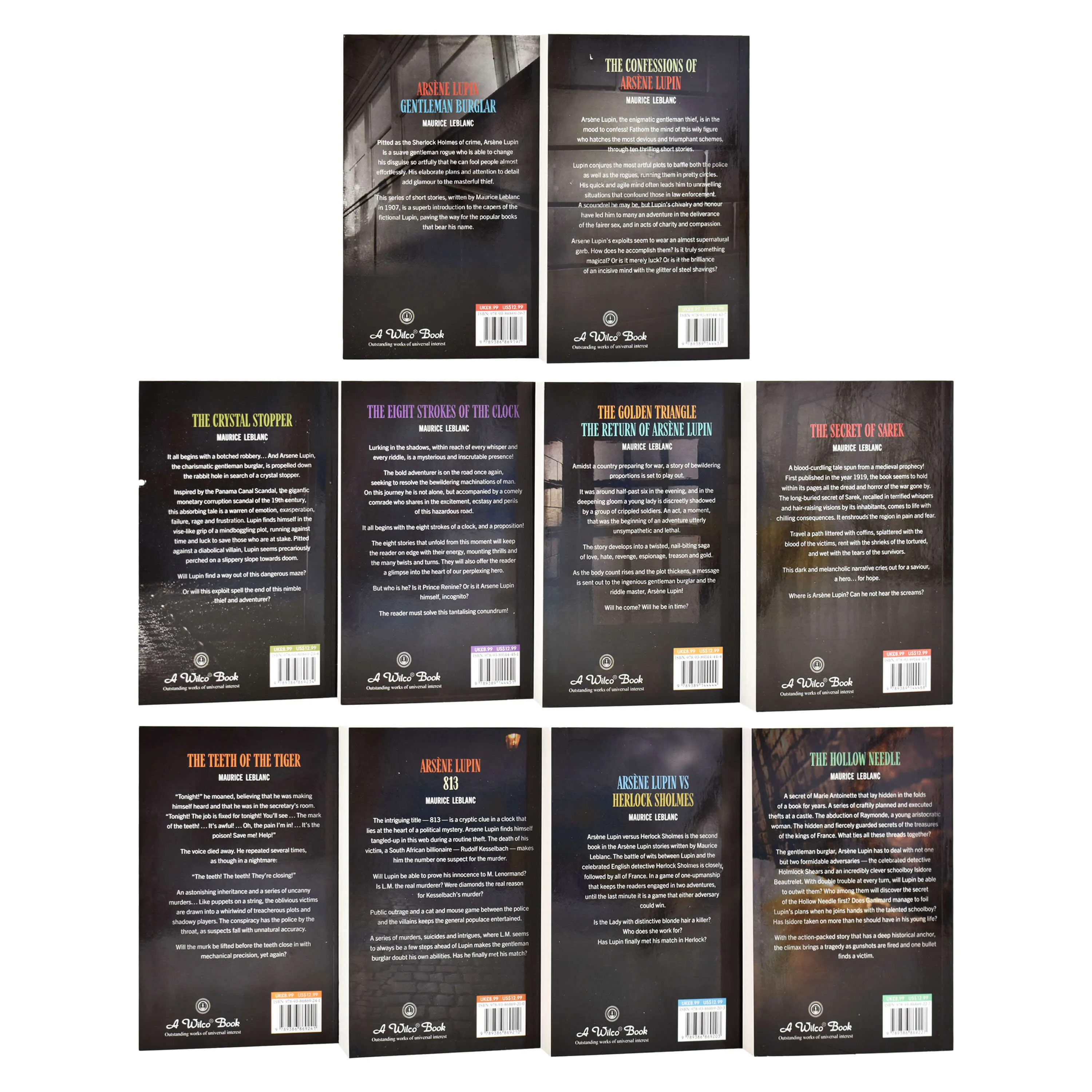 The Complete Collection of Arsène Lupin by Maurice LeBlanc 10 Books Box Set - Fiction - Paperback