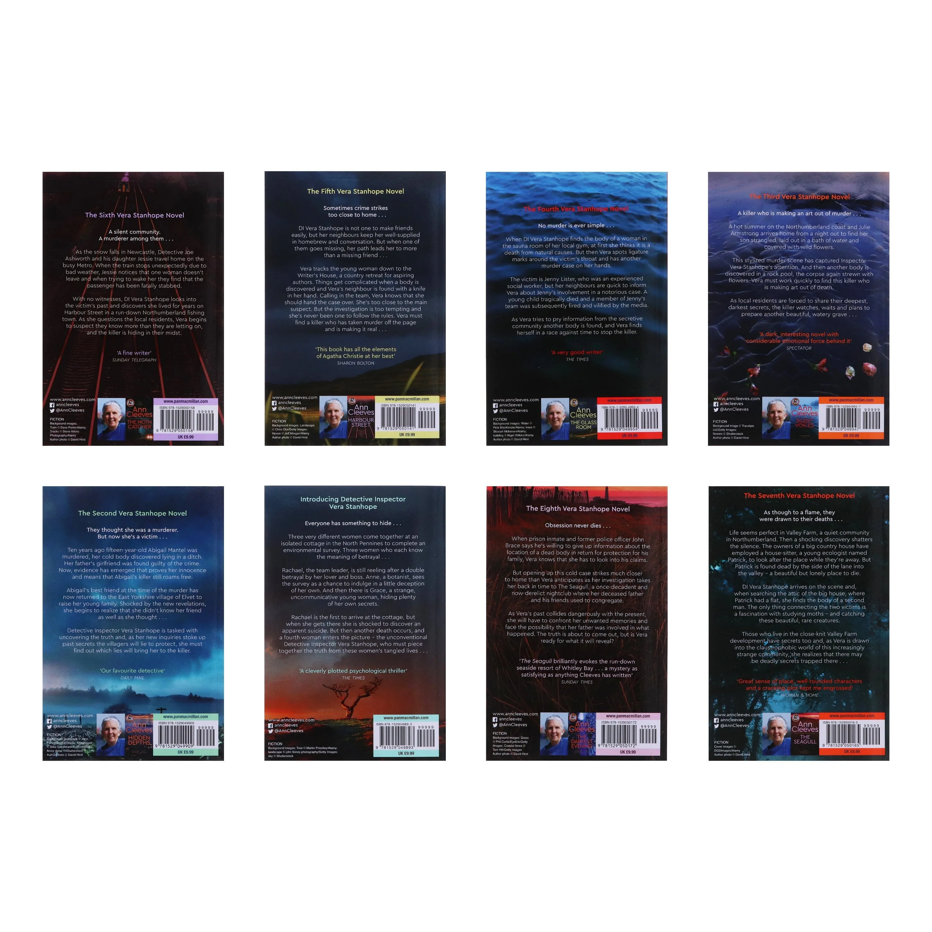 Vera Stanhope by Ann Cleeves 8 Books Collection Set - Fiction - Paperback